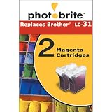 Photobrite 2-pk. Printer Cartridge Compatible for Brother LC-31 - Magenta