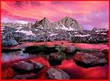 Dusy Basin, Kings Canyon, Sierra, California - Vinyl Stained Glass Film, Static Cling Window Decal