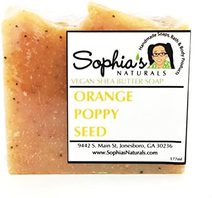 Sophia's Naturals - Orange Poppyseed Vegan Soap Bar - 6 oz