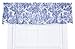 Victoria Park Toile Tailored Valence Window Curtain, Blue