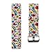 Classic Silicone Replacement Accessory Band/ Wristband Bracelet Strap with Watchband Buckle for Fitbit Blaze Smart Fitness Watch, Large Size, Printed with 4pcs Floral Prints
