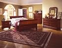 Furniture online: Louis Philippe Cherry Wood Sleigh Queen Size Bed