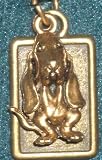 Basset Hound Antique Gold Pendant