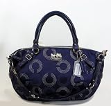 NEW AUTHENTIC COACH LARGE MADISON DOTTED OP ART SIGNATURE SOPHIA (Silver/Purple) Reviewed