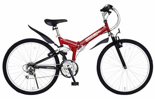 Raychell(レイチェル) 26インチWサス付きシマノ18段折りたたみマウンテンバイク MTB-2618R-07 レッド