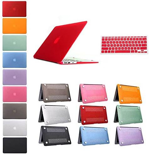 UC - Macbook Air 13-inch Red Rubberized Hard Case for Macbook Air 13.3" (A1466 & A1369) (NEWEST VERSION) Shell Cover