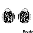 ROSATO Made in Italy Stylish Earrings With Cubic zirconia Well Made in Two tone Enamel and 925 Sterling silver. Total item weight 6.1g Length 14mm