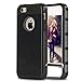 Ailun Phone Case Compatible with iPhone 5s iPhone SE(2016) iPhone 5 Soft TPU Bumper Hard Shell Solid PC Back Shock Absorption Anti Scratch Hybrid Dual Layer Slim Cover Black