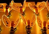 Fiber Optic~10 Yellow Bumble Bee Lights~Wedding Garden Lights 12 &acute; - B002E7AJ4E