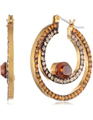 Cubic Zirconia Double Hoop Earrings