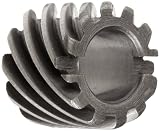 Boston Gear H2010R Plain Helical Gear, 45 Degree Helix, 14.5 Degree Pressure Angle, 0.313 Bore, 20 Pitch, 10 Teeth, Steel, RH