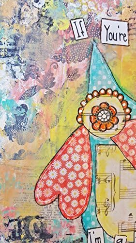Owl, Bird, Unique Gift Idea, Mixed Media Art on Canvas, 10x10, "If You're a Bird, I'm a Bird"