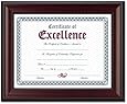 DAX Document Frame, 8-1/2 x 11 Inches, Rosewood/Black (DAXN3246N1T)