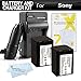 2 Pack Battery And Charger Kit For Sony HDR-CX230, HDR-CX230/B HD Camcorder Includes Extended Replacement (2300Mah) NP-FV70 Batteries + Ac/Dc Travel Charger + MicroFiber Cloth + More