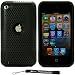 Black Matte Armor with Aero Breathe Design / Rubberized Silicone Gel Skin with Hard Shell Cover Case for New Apple iPod Touch 4 ( 4th Generation 8GB 16GB 32GB )