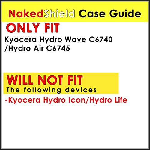 Kyocera Hydro Wave C6740/Hydro Air C6745 Case, [NakedShield] [Black/Black] Heavy Duty Holster Armor Tough Case - [Japan Rising Tsunami] for Kyocera Hydro Wave C6740/Hydro Air C6745