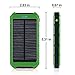 {Solar Charger with 2 USB Lamp}10000mah Dual USB Portable Charger Backup External Battery Pack ;Solar Panel/Solar Power Bank for iPhone 6 Plus 5S 5C 5 4S, iPod 5 4, Galaxy S6 S6 Edge S5 S4 S3 Note 4 3, LG G3, Nexus, HTC One M9, GPS, Tablets,Camera and Other USB Devices