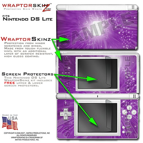 Nintendo DS Lite Stardust Purple WraptorSkinz Skin Kit by TuneTattooz TM
