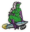 Coop Alien Rocket Girl Patch Iron-On Embroidered