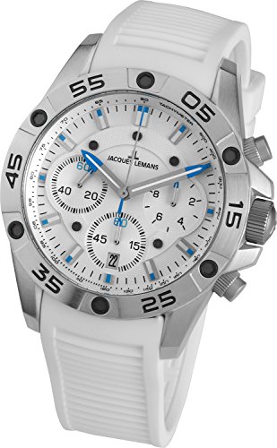 Jacques Lemans 1-1773B - Reloj de pulsera hombre, silicona