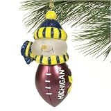 Michigan Wolverines All-Star Light-Up Snowman Ornament