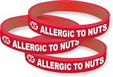 51SiIgGVSFL. SL160 Pack of 3 Allergic to Nuts Silicone Medical Alert Bracelets Reviews