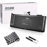 Ansanor 7200mAh バッテリー Apple MacBook Pro 15インチ 対応 A1321 A1286 ( 2009 2010 ) MB985J/A M986J/A MC118J/A + 日本語 キーボードカバー A1321