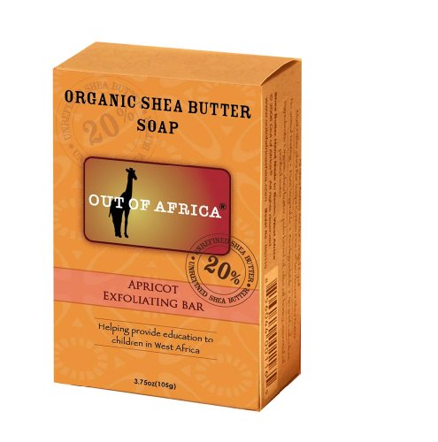Out Of Africa Apricot Exfoliating Shea Butter Bar Soap, 3.75-Ounce Boxes (Pack of 4)