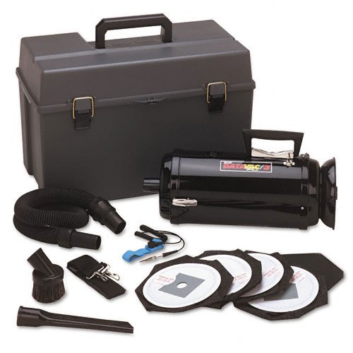 DataVac Products - DataVac - ESD-Safe Pro 3 Professional Cleaning System w/Case, Black - Sold As 1 Each - Quadruple filtration includes a HEPA filter--99.97% effective in capturing particles of dust as small as 0.3 microns. - Equipped with a powerful 2-speed 1.7 HP motor. - Grounding wrist strap eliminates static - Environmental sanitizing vacuum virtually eliminates Electro Static Discharge (ESD), which can harm computer/electronic components or hardware. - Carry case holds vacuum and atta