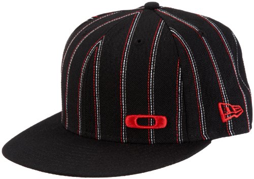 Oakley Herren Cap Pinstripe New Era, black, S (7 1/8),  91765-001