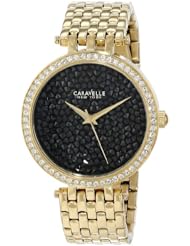 Caravelle New York Womens 44L121 Analog Display Japanese Quartz Yellow Watch