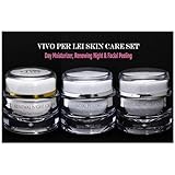 Vivo Per Lei Moisturizer, Renewing Night & Facial Peeling Skin Care Set, 3 Pack