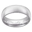 Wide Titanium 7mm. Engraved Wedding Band - 9