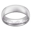Wide Titanium 7mm. Engraved Wedding Band - 9