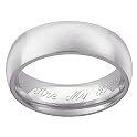 Wide Titanium 7mm. Engraved Wedding Band - 9
