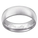 Wide Titanium 7mm. Engraved Wedding Band- 9