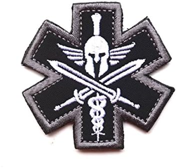High Quality Tactical Medic Spartan Morale Patch, Velcro Military Patche (Style 1, 1 PC)