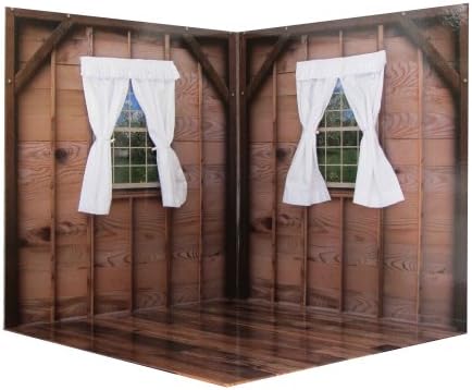 America Doll Room Wood Cabin with Taupe Carpet Free Duffel Bag for Accessories