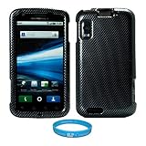 Carbon Fiber 2 Piece Protective Rubberized Crystal Hard Case for AT&T Wirel ....
