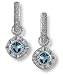 Cushion Pave Diamond Charms - Blue Topaz - by Zasha Signature Jewelry