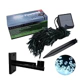 SuperLED Solar 140 White LED Light String DIGITAL MULTI EFFECT + FREE FENCE/WALL MOUNT + STAKE, PERFECT FOR ALL YEAR ROUND USE