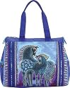 INDIGO HORSES Horse Laurel Burch Huge Tote TRAVEL BAG New
