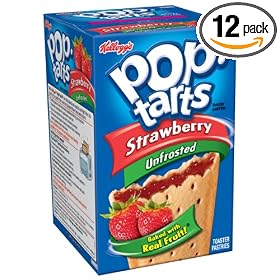 Pop-Tarts, (Not Frosted) Strawberry, 8-Count Tarts (Pack of 12)