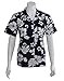 Made in Hawaii ! Women's Classic Hibiscus Flowers Hawaiian Aloha Camp Shirt