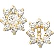 14K Yellow Gold Diamond Earring Jackets - 1.20 Ct.