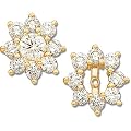 14K Yellow Gold Diamond Earring Jackets - 1.20 Ct.