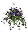 Artificial Petunia Hanging Basket, Purple