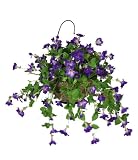Artificial Petunia Hanging Basket, Purple
