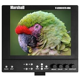 Marshall V-LCD651STX-HDMI-PM 6.5 Lightweight High Resolution Super Transflective Portable Field / Camera-Top Monitor With Composite, YPbPr and HDMI Connection,(With PANASONIC CGA-D54 TYPE Battery Mount) Includes FREE 10 Articulating Monitor Arm ($99.95 Value)