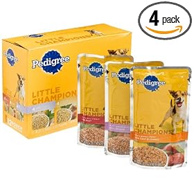 Pedigree Meaty Ground Dinner Variety Pack (with Chicken, with Beef & Cheese, with Beef) Food for Dogs, 5.3-Ounce Pouches (Pack of 48)